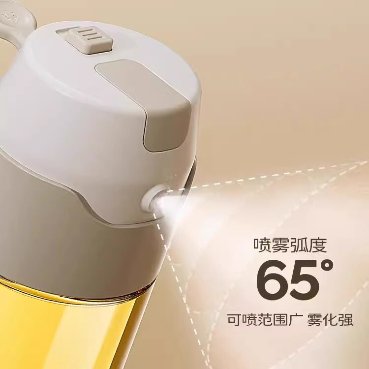 Lebo スプレーと注ぐオールインワンオイルボトルキッチン兼用スプレーオイルボトル霧化オイルタンク醤油酢調味料ボトル透明ガラス|undefined
