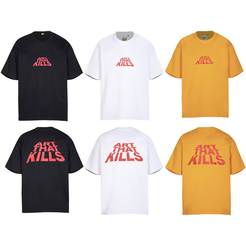 Camiseta de manga corta con estampado Gallery Dept de marca de moda para hombres y mujeres