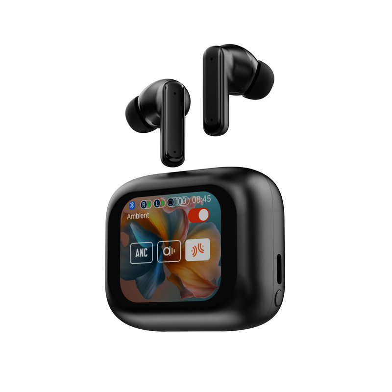 フルカラータッチスクリーンTWS bluetoothイヤホンANC ENCアクティブノイズ除去入耳式防水bluetoothイヤホンスクリーン|undefined