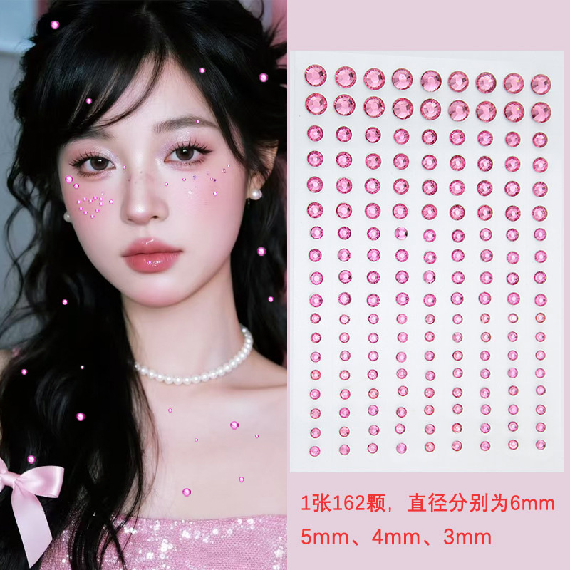 Black Diamond stickers Halloween COS makeup Diamond stickers face eye dark rhinestone black diamond nail jewelry