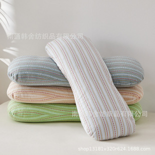 Cotton 3D Striped Buckwheat Bone Headrest Cervical Spine Sleeping Pillow Household Adult Pillow Core Student Dormitory Single Person
