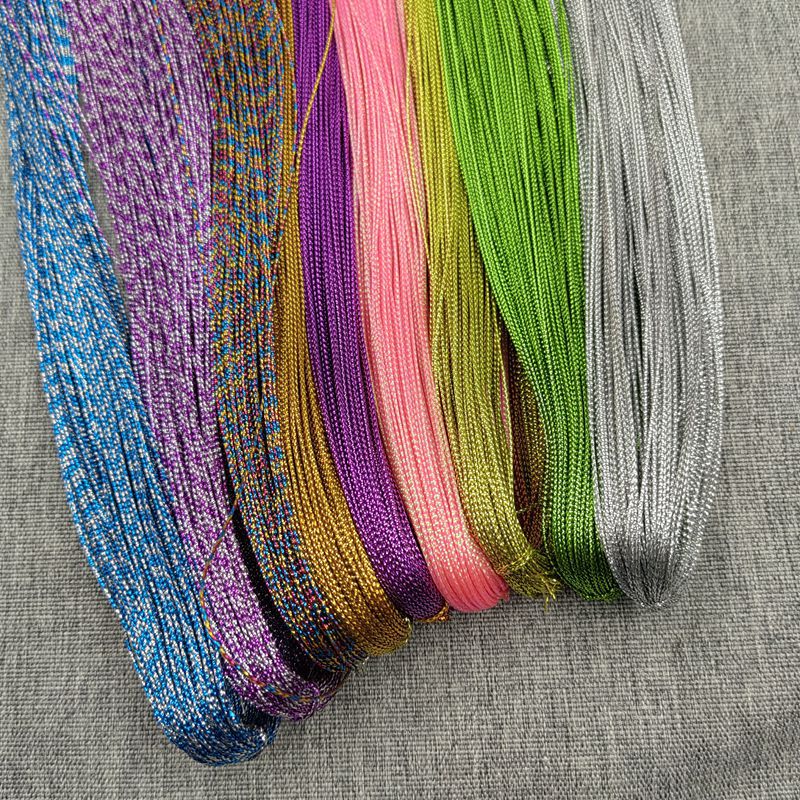 1MM圆形彩葱金葱圣诞树卡片吊牌线-各种颜色彩色8股银线八股金线