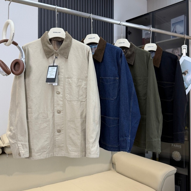 New Japanese-style autumn casual fashion jacket with a turn-down collar, solid color coat for men and women 4888 New Japanese-style autumn casual fashion jacket with a turn-down collar, solid color coat for men and women 4888