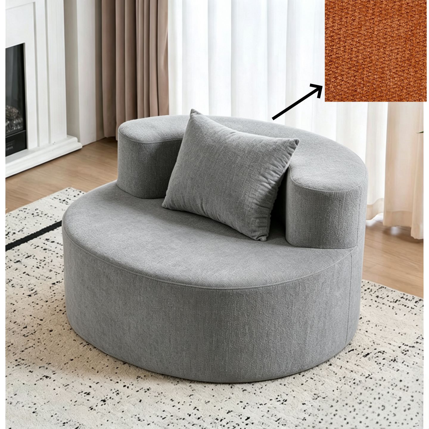 Sofá de compresión transfronteriza de comercio exterior sofá perezoso redondo para dormir y acostarse en la sala de estar dormitorio simple ocio sofá individual