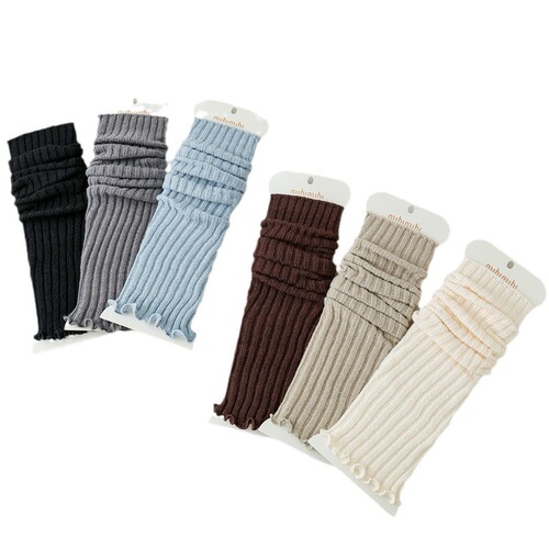Persian velvet calf socks covers jk knitted leg covers women's autumn and winter warm knee socks y2k hot girl pile boots covers