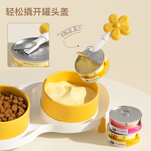 Cat bowl ceramic pet bowl cat food bowl protection cervical spine against overturning ceramic slant double bowl dog bowl drinking water bowl