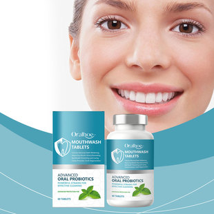 Oralhoe Teeth Fresh Mouthwash Tablets Gentle Care Oral Hygiene Fresh and Clean Portable Teeth Cleaning Mouthwash Tablets