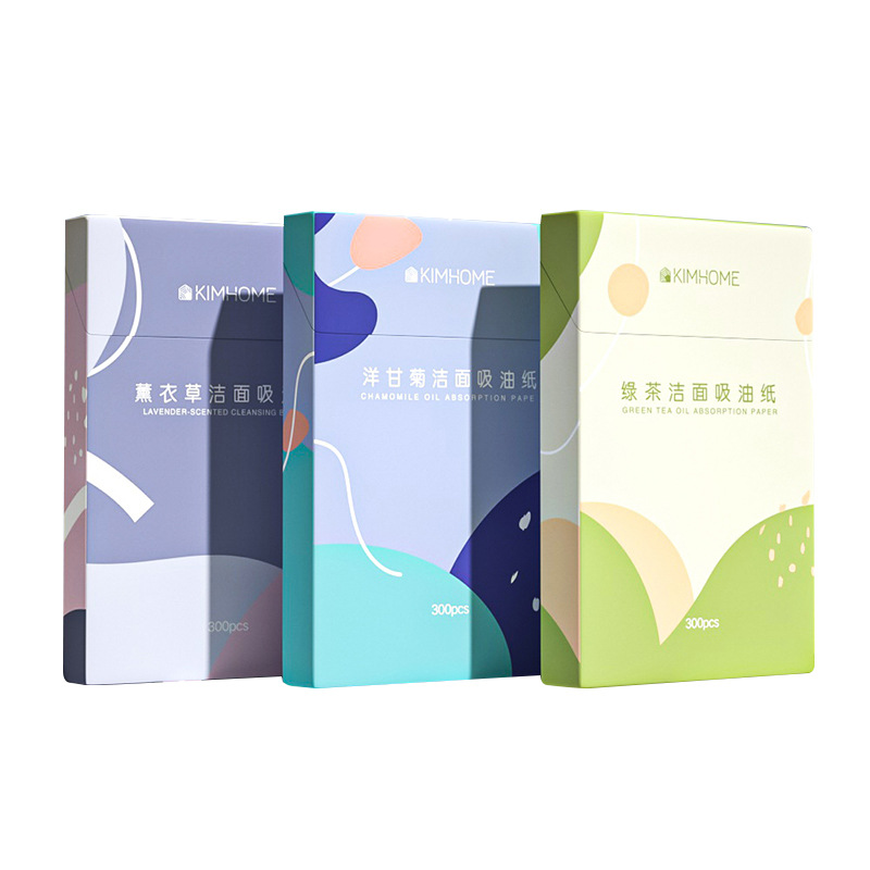 Cara de papel absorbente de aceite facial 300 piezas de extracción portátil de fragancia de aceite de absorción facial de papel facial para mujeres