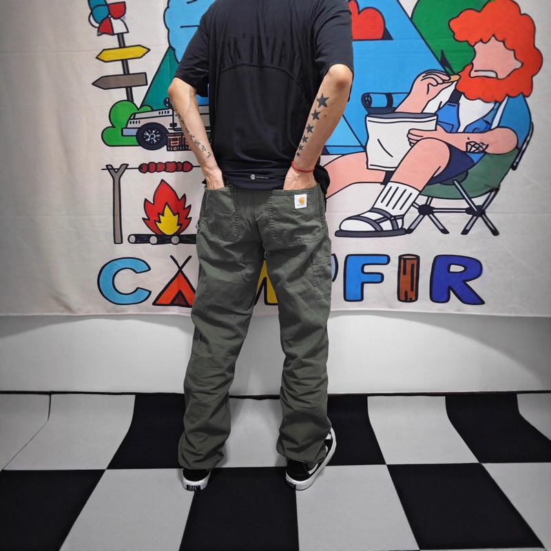 Cross-Border Supply Car Wip Double Knee Carhartt Straight Double Knee Logging Pants Vintage