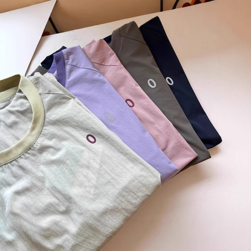 Factory Order~ Couple Style Loose-Fitting Cool-Feeling Back Hollow-Out Mesh Quick-Drying Outdoor Round-Neck Short-Sleeve T-Shirt for Women