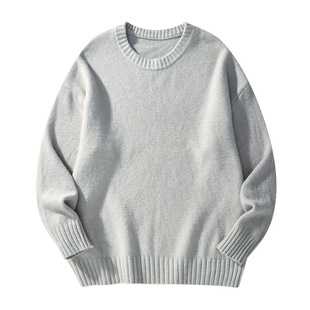 2022 autumn and winter New Youth men's casual sweater fashion simple solid color warm sweater