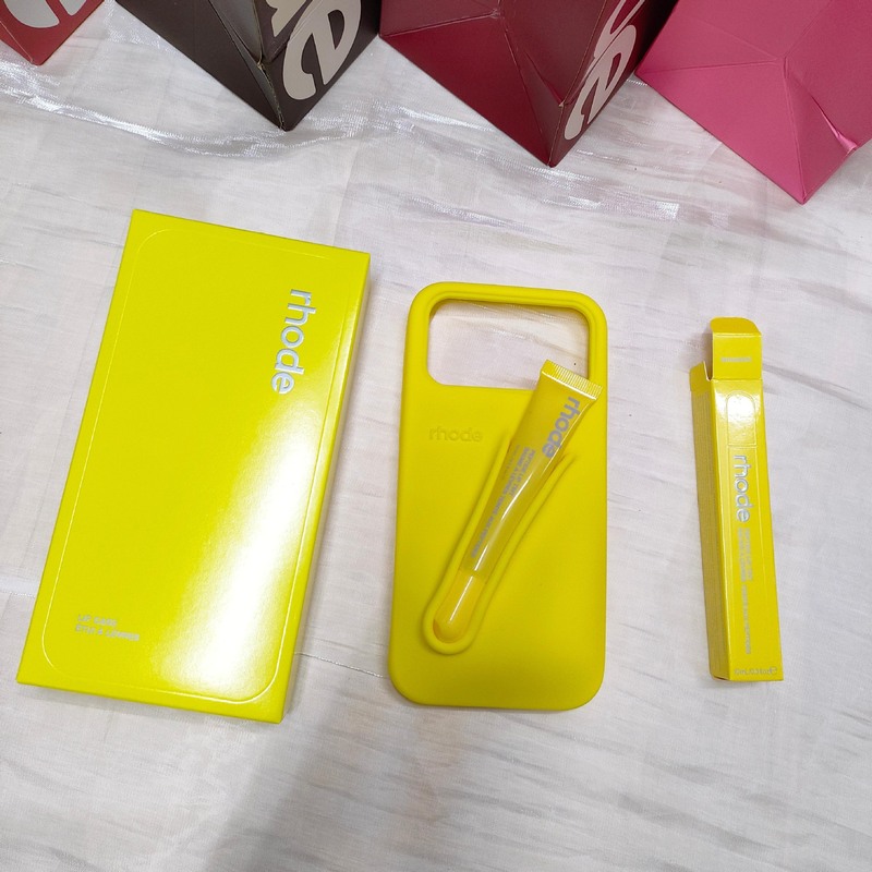 新版rhode海莉唇彩iPhone17promax手机壳硅胶适用苹果16pro硅胶14|undefined