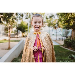 Princess Halloween Small Cloak Sequins Lace Cloak Hoodless Small Coat Coat Stage Coat Performance Clothes