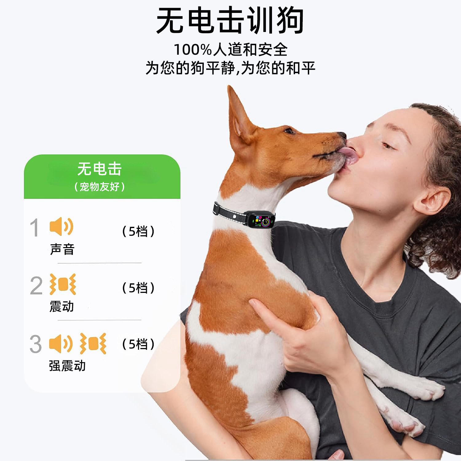 Amazon mejora la vibración sin choque eléctrico pantalla de color recargable anti-ladro mascota collar inteligente anti-perro ladrido artefacto mágico image 4
