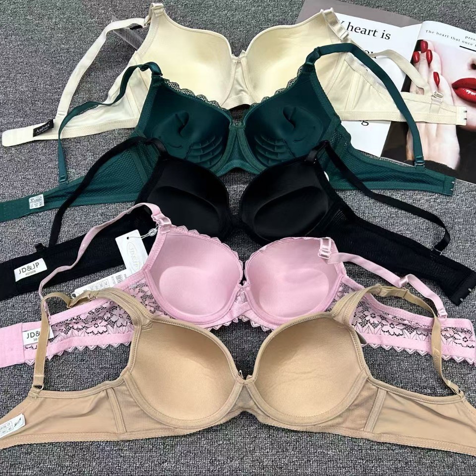Sujetador de ropa interior lisa de encaje, mujeres reunadas, pecho grande cómodo, pequeño, soporte superior, taza ultrafina al por mayor