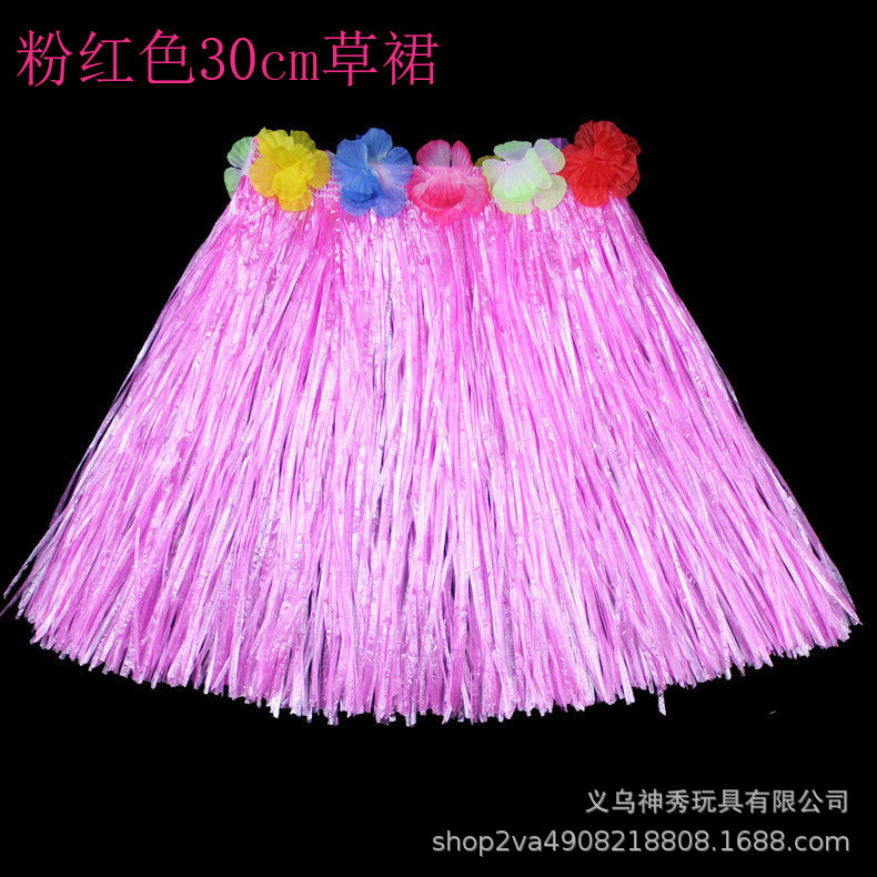 1 Hula guirnalda espectáculo Hawaiian hierba falda longitud 30cm