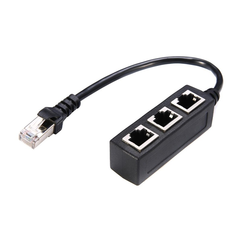 マルチポートRJ45一分四中継線イーサネット1オスから2/3/4メス分配器ポートLANネットワーク|undefined