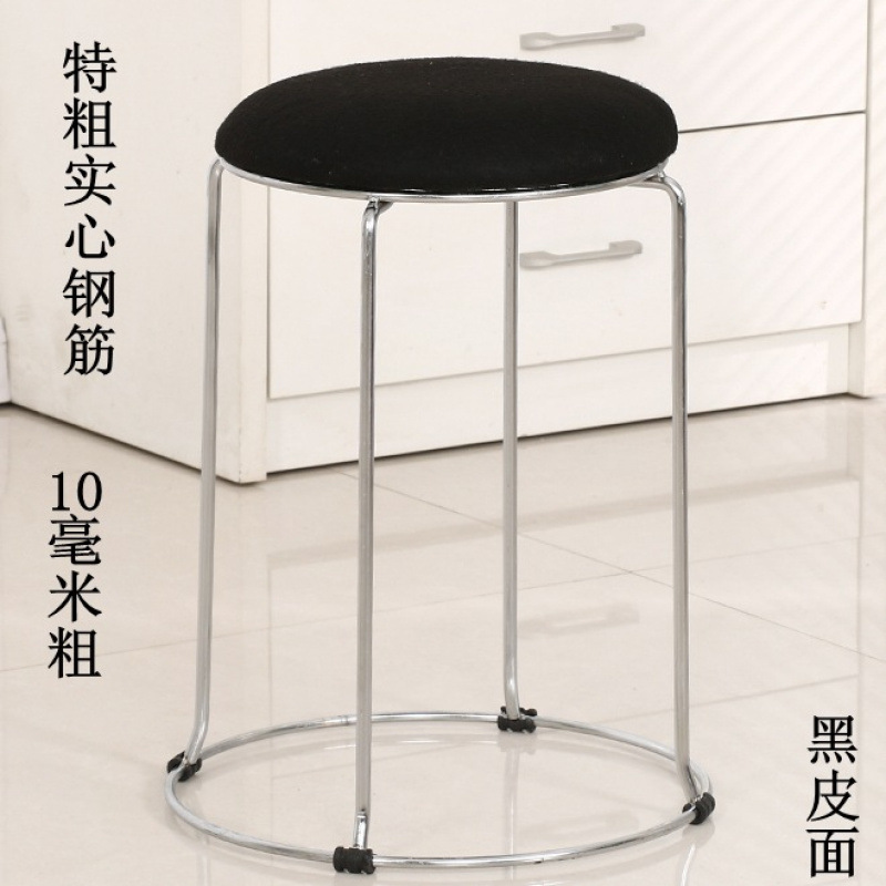 Taburetes redondos de madera sólida taburetes de acero inoxidable taburetes caseros apilables taburetes de hierro forjado dormitorio taburetes de comedor para adultos