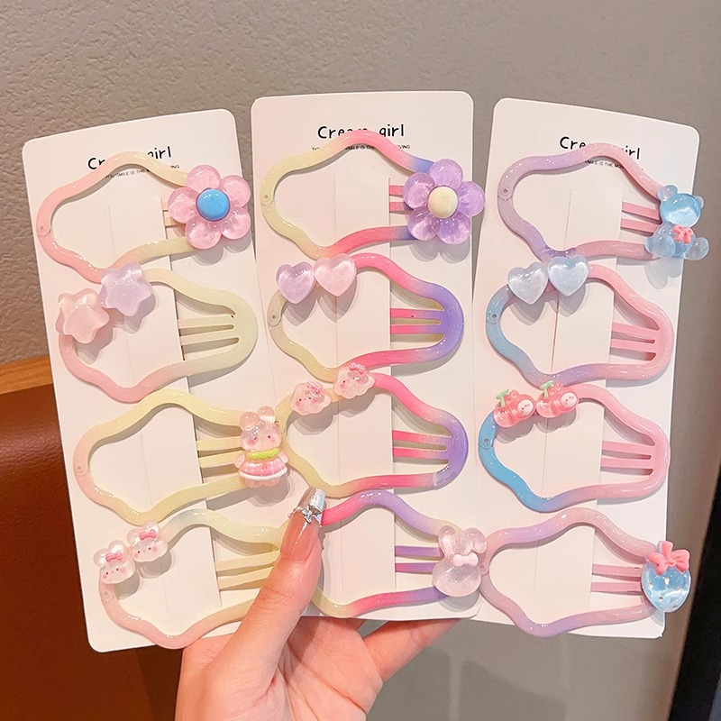 children‘s bangs clouds bb clip girls do not hurt hair good-looking hairpin baby forehead cropped hair clip little girl headdress