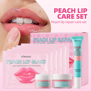 Kormesic Peach Lip Set Lip Repair Care Set Cross-Border Manufacturer Wholesale