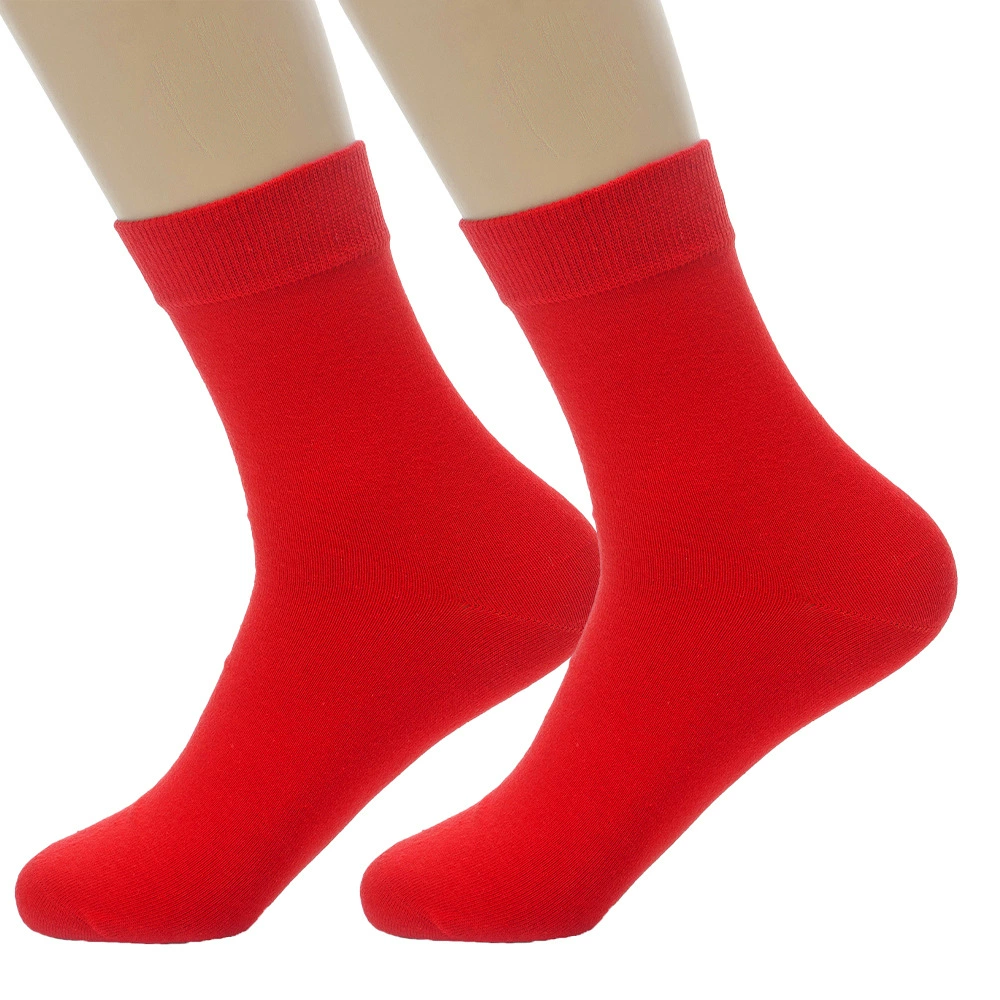 Женские хлопковые носки из красной фасоли, одна пара, дышащие носки до середины икры, свадьба, год рождения, год Дракона, праздничные