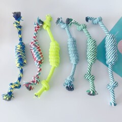 Source manufacturer pet chewing rope rat knot type bite-resistant pet cotton rope toy dog ​​toy supplies new customization