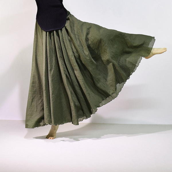 Spring summer retro long skirt
