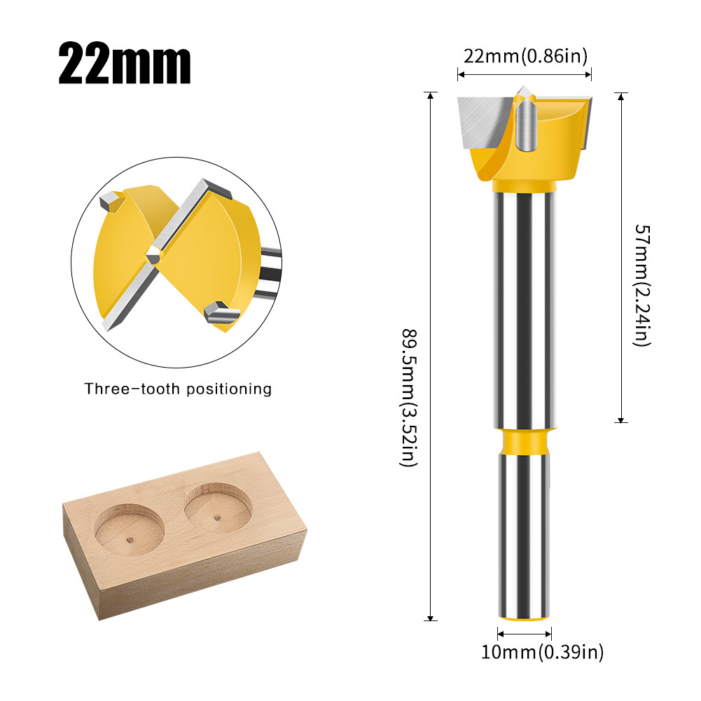 Profesional madera agujero abridor 15-100mm mano taladro madera escariado bisagra aleación madera de plástico