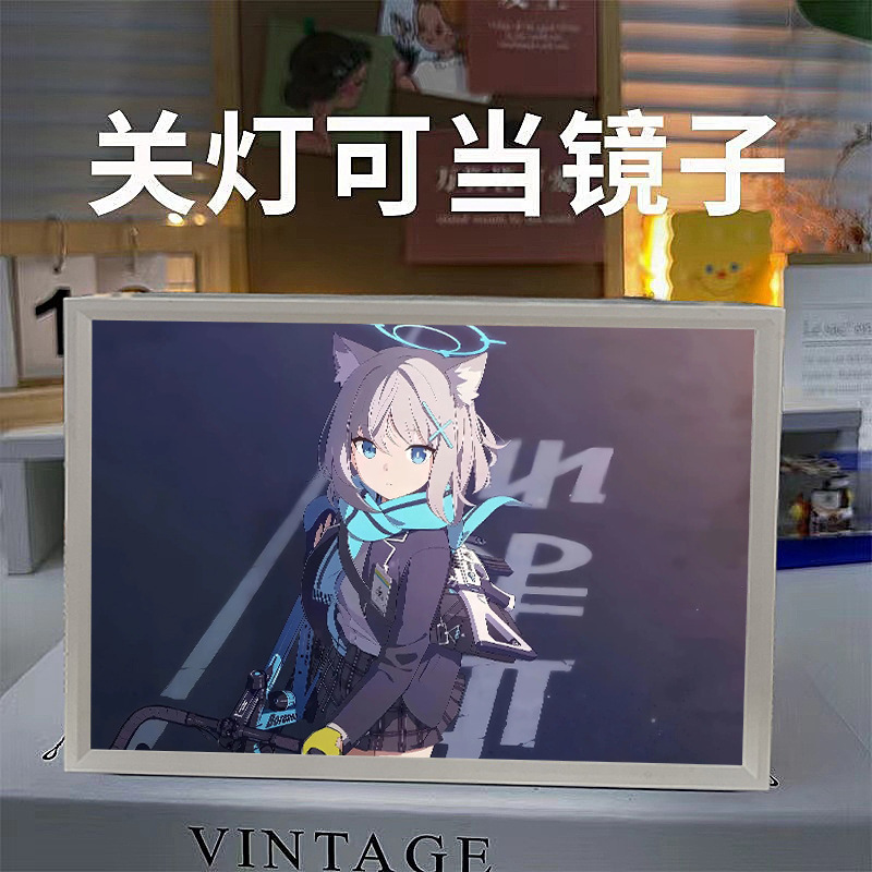 碧藍ファイル霞沢美遊周辺鏡照明画手作り創意ins風電競房雰囲気置物|undefined