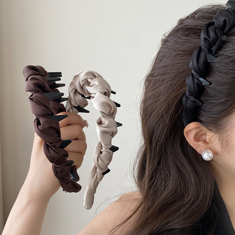 女性用高頭頂夏用ヘッドバンド 2025 新しい日常着用洗顔専用ヘッドバンドヘアピンヘアバンドル帽子|undefined