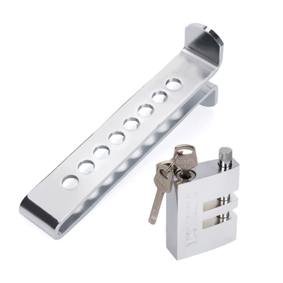 Car Clutch Lock, Brake Lock, Throttle Car Lock, 8-Hole 9-Hole Adjustable Car U-Shaped Clutch Lock, Cross-Border (Car lock) - 8-holes