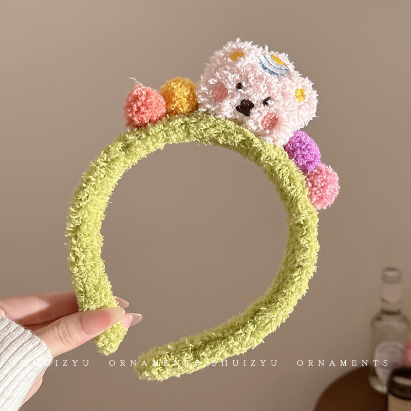 Cute pelúcia lavado facial correa de cabello para mujeres 2025 nuevo tipo de máscara especial para el cabello de maquillaje atar cabello correa de cabello