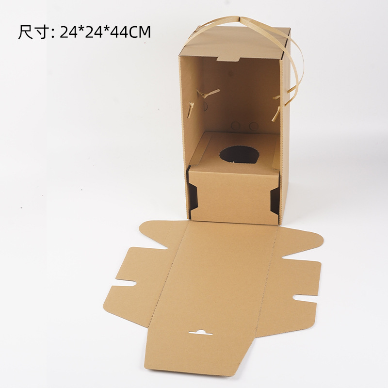 Caja portátil de flor de protección Caja de regalo de piel gruesa y endurecida Caja portátil no deformada Caja de embalaje de flores inmortales Caja de papel