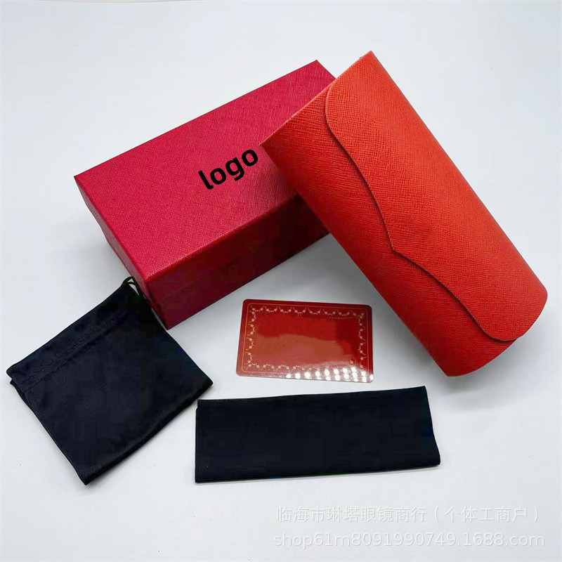 In-Stock Wholesale Red Kajia Glasses Case, Fashionable Pressure-Resistant Sunglasses Case, Sunglasses Case, Packaging Box Storage