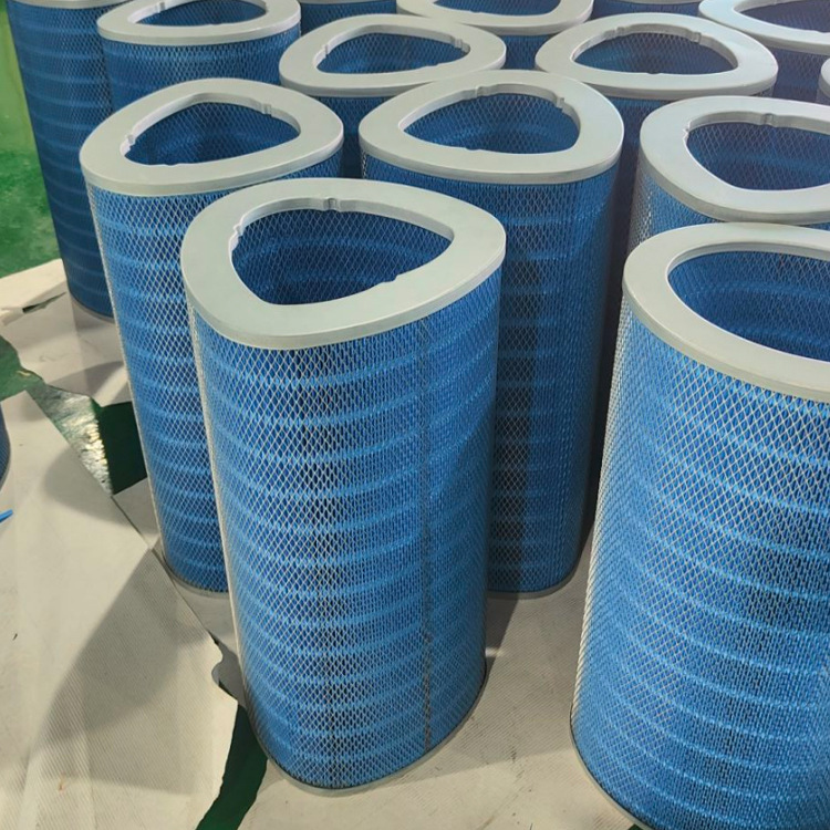 椭圆形三角型阻燃滤筒349x349x660冶金工业锥形空气滤芯厂家