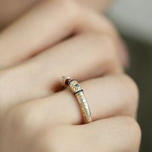 新中式国风珐琅彩仿南红玛瑙心经法棍戒指古法描金设计感指环转运