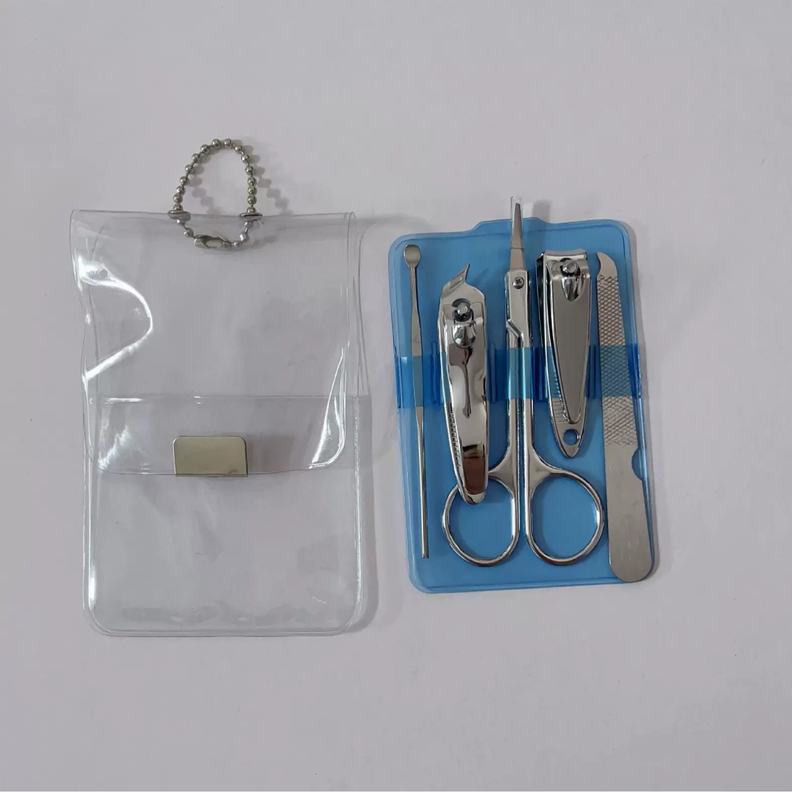 PVC指甲刀套装修甲美容工具指甲剪五件套指甲钳修剪工具