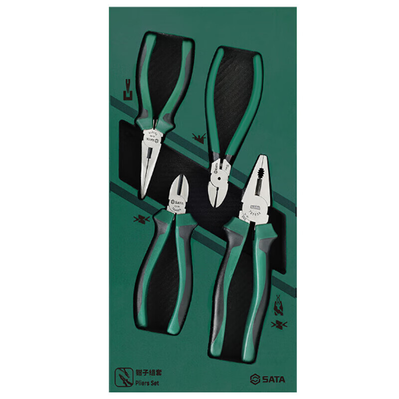 SATA 09912A Juego de pinzas de 4 piezas