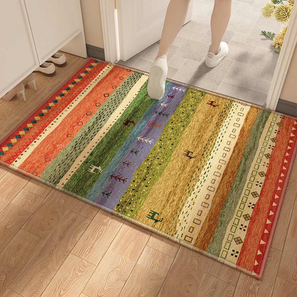 美式复古入户门地垫家用玄关进门除尘耐脏脚垫大门口吸水防滑地毯