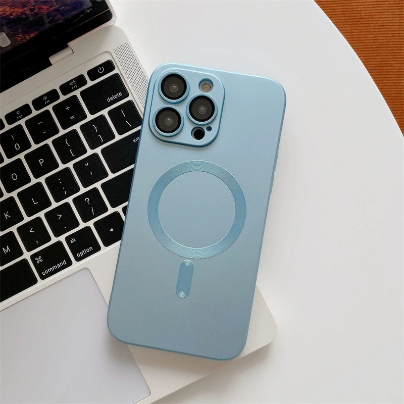 Чехол для телефона (совместимый с Apple) серия iPhone 16 — металлическая рамка для линз, вариант магнита N52