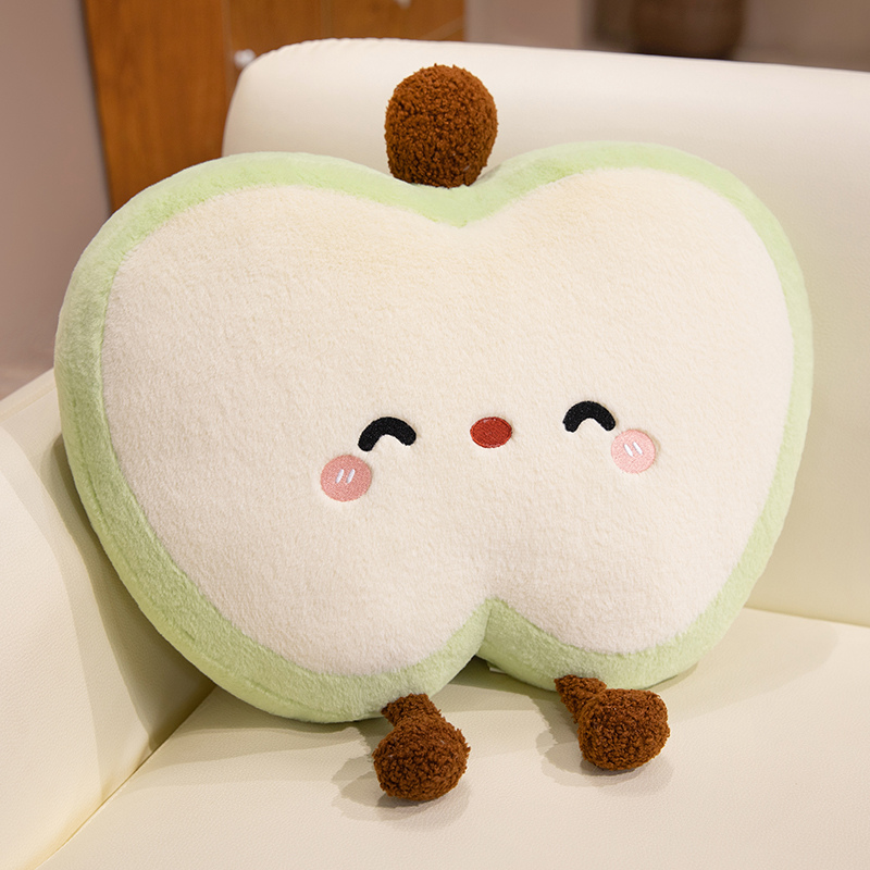 Cute almohada en forma de manzana edredón almohada de siesta de dibujos animados creativa cojín 3 en 1 niñas siesta manta de aire acondicionado