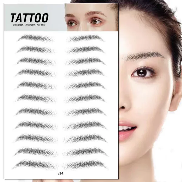 Tattoo Stickers on the Eyebrow Embroidery Stickers 3D Tattoo Stickers for Beginners Eyebrow Stickers Semi-Permanent Waterproof Eyebrow Stickers Tattoo Embroidery Eyebrow Stickers
