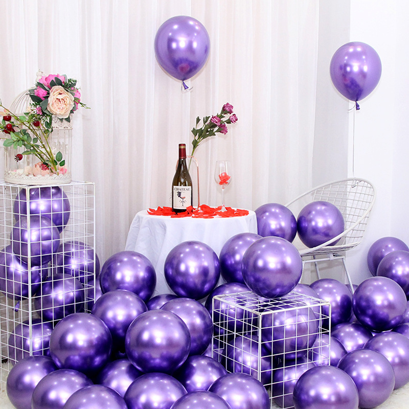 Globos de metal/látex redondos (5"/10"/12"/18") para bodas y cumpleaños al por mayor image 10