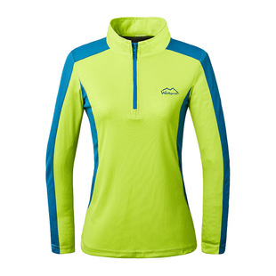 Outdoor Quick-Drying Clothing for Men and Women Long-Sleeved Sports Fitness Hiking Hiking Running Hiking Tops Stand-Up Collar T-Shirt T-Shirt Women's Group