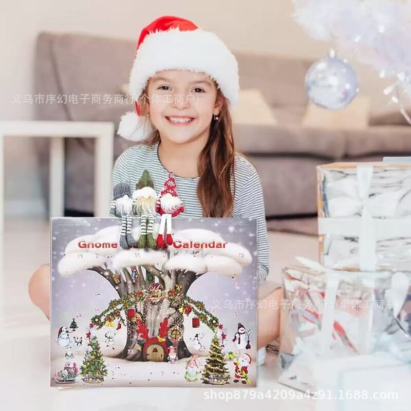 クロスボーダークリスマスクリスマス要素ブラインドボックス 24 カウントダウンギフトボックスかわいいミニバックパッククリスマスツリー装飾ペンダント|undefined