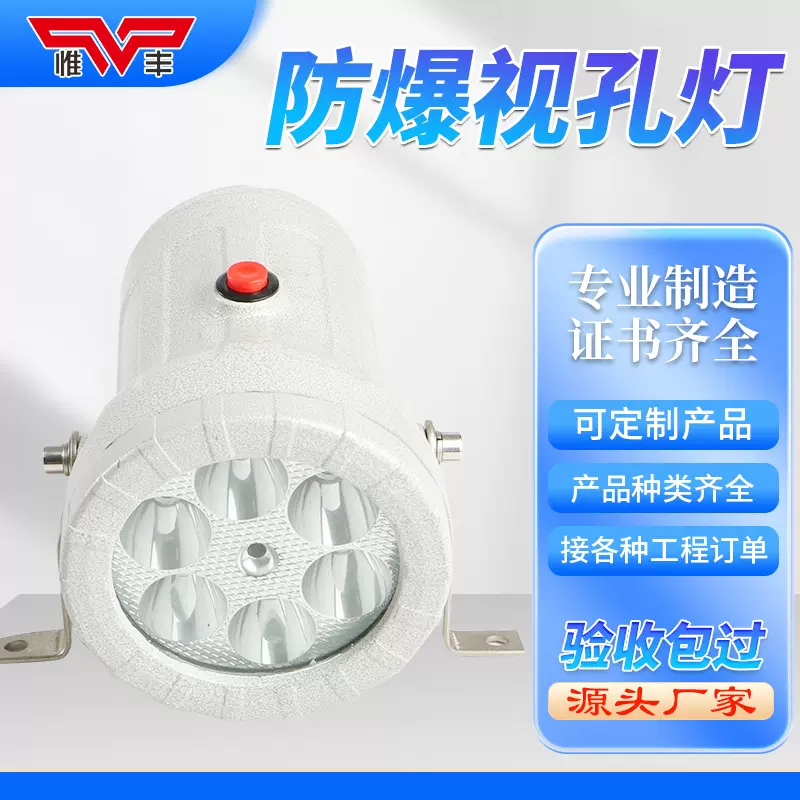 LED防爆视孔灯多规格防爆视镜灯高亮照明灯反应观察灯10W厂家批发