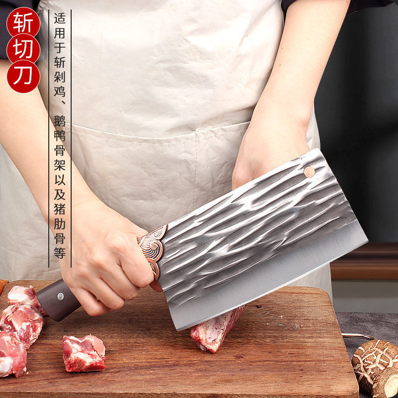 Yangjiang Wholesale Dual-Purpose Forged Kitchen Knife, Sharp Vegetable Cutting Knife, Home Slicing Knife, Bone-Specific Chopping Knife