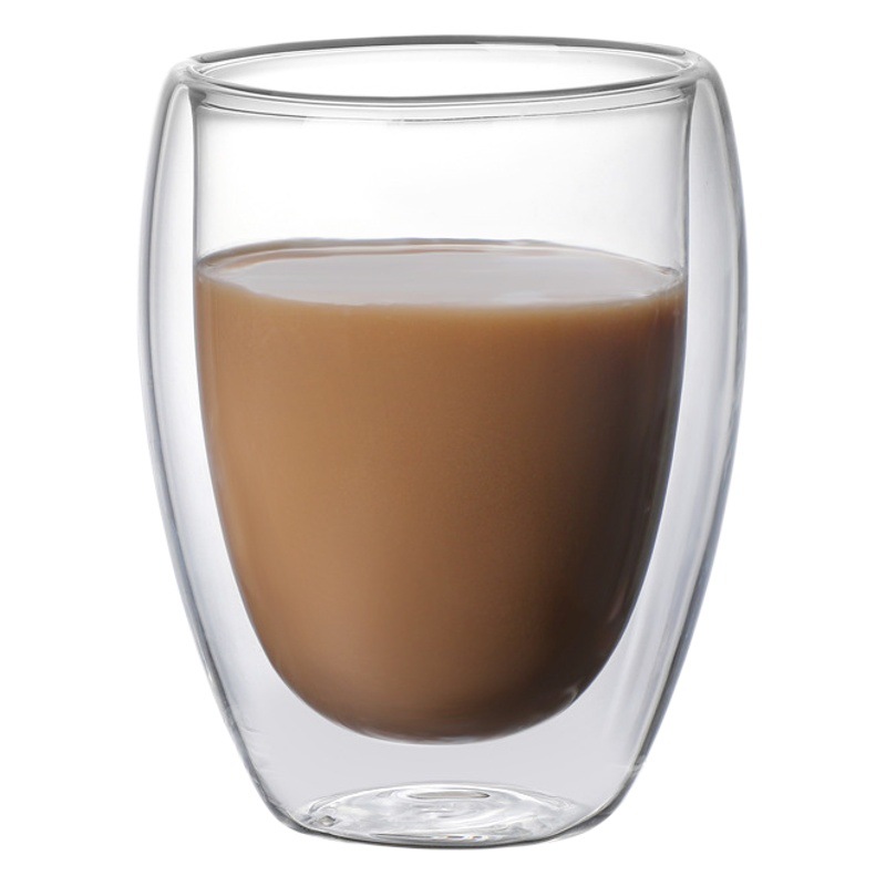 [Transfronterizo] borosilicato de doble capa de vidrio aislado hogar transparente taza de leche taza de café Amazon traje