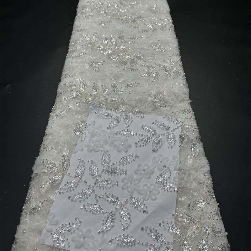 Moda ligera y lujosa estética pequeña fresca vestido de boda vestido espectáculo de escenario tela de encaje al por mayor