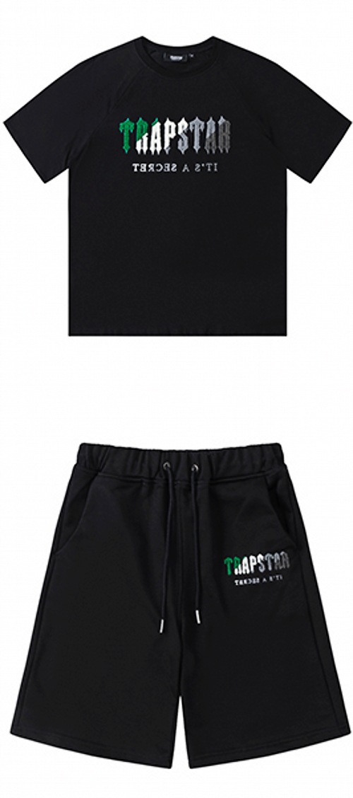 Trapstar Rainbow degradado carta cabeza de tigre bordado con capucha suéter pantalones largos deportes casual traje forrado de lana